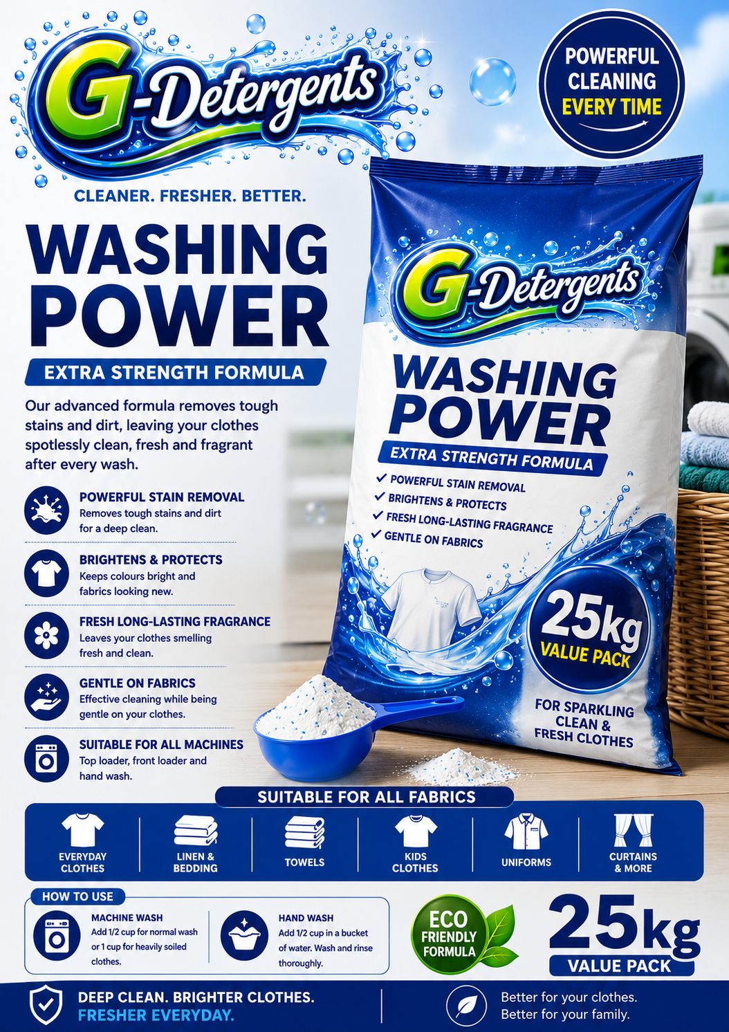 25kg washing powder all purpose