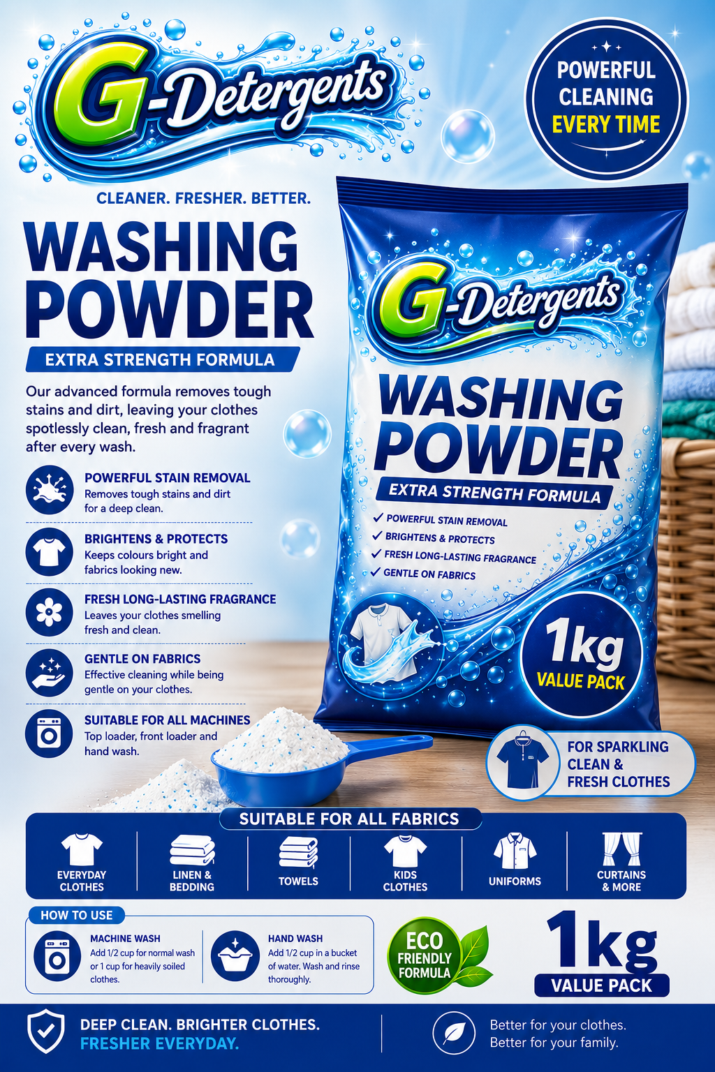 1 kg washing powder all purpose