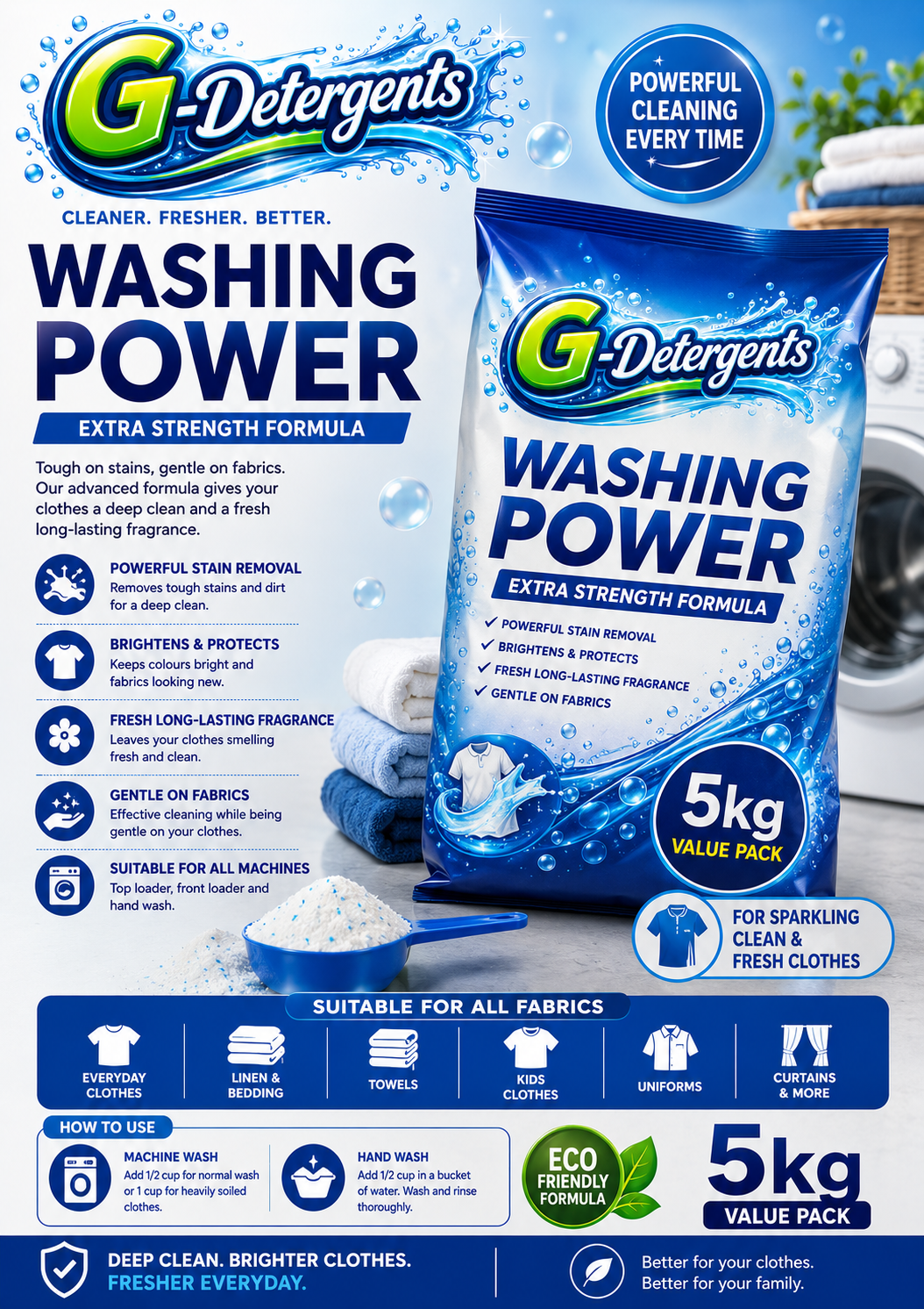 5kg washing powder All purpose