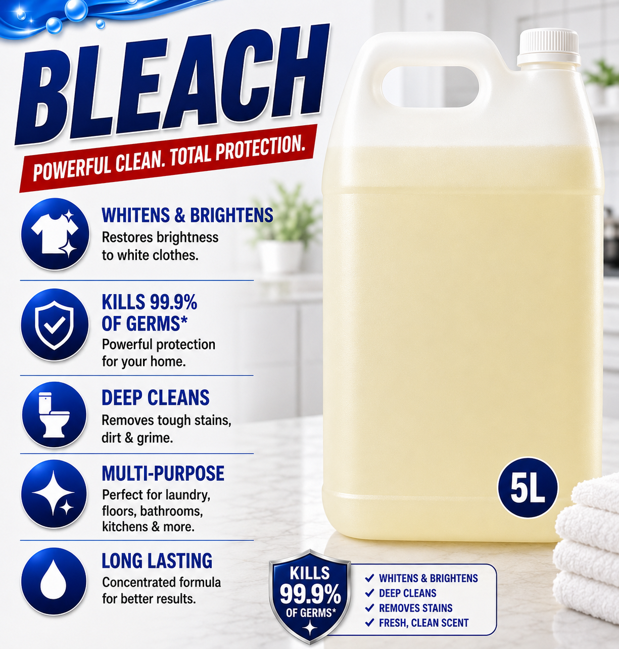 Bleach liquid (jik) - G-Detergents 
